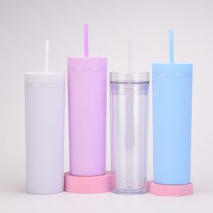 Double Wall Plastic Straw TumblerHLT-2103