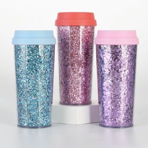 450ml Gold Thread High CupHLT-2055GF DW Plastic Tumbler