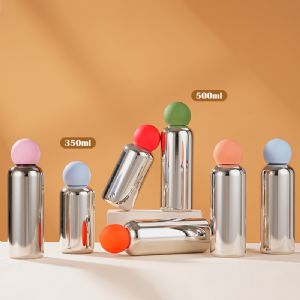 500ml Creative Electroplated Silver Insulated Vacuum BottleHVB-105MU Vacuum Bottle