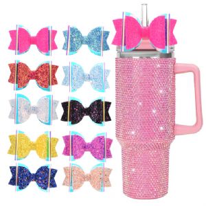 Automotive Travel Cup Decorated with Metallic Iridescent ButterfliesHHW-P064 Decoration