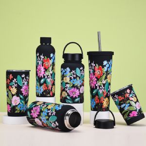Printed Set Stainless Steel Vacuum BottlePrinted Set 2