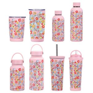 Printed Series Stainless Steel Vacuum Bottle (Wide-Mouth Portable Straw Set Style)Printed Series 4