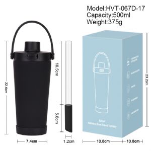 500ml Milk Tea Steel Cup Bouncing LidHVT-067D-17 Vacuum Tumbler