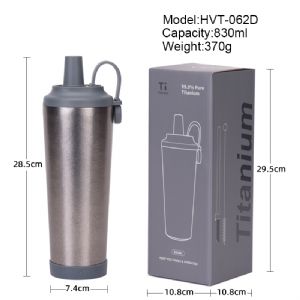 830ml Magnetic Drinking Cover Titanium Cup-Titanium in its Natural ColorHVT-062D Vacuum Tumbler