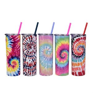 650mlTie-dye Stainless Steel Insulated Straight CupHVT-410 Vacuum Tumbler