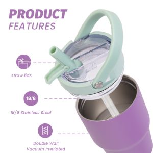 14oz Vacuum Straw Insulated CupHVM-052-14 Vacuum Mug