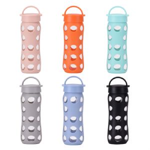 500ml Silicone Glass Bottle with HandleHGB-022 Glass Bottle