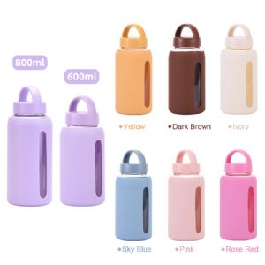 800ml Silicone Cover, Handle Cover, Glass BottleHGB-041 Glass Bottle